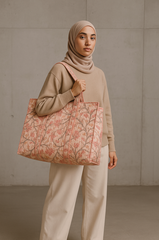Blush Meadow Tote Bag