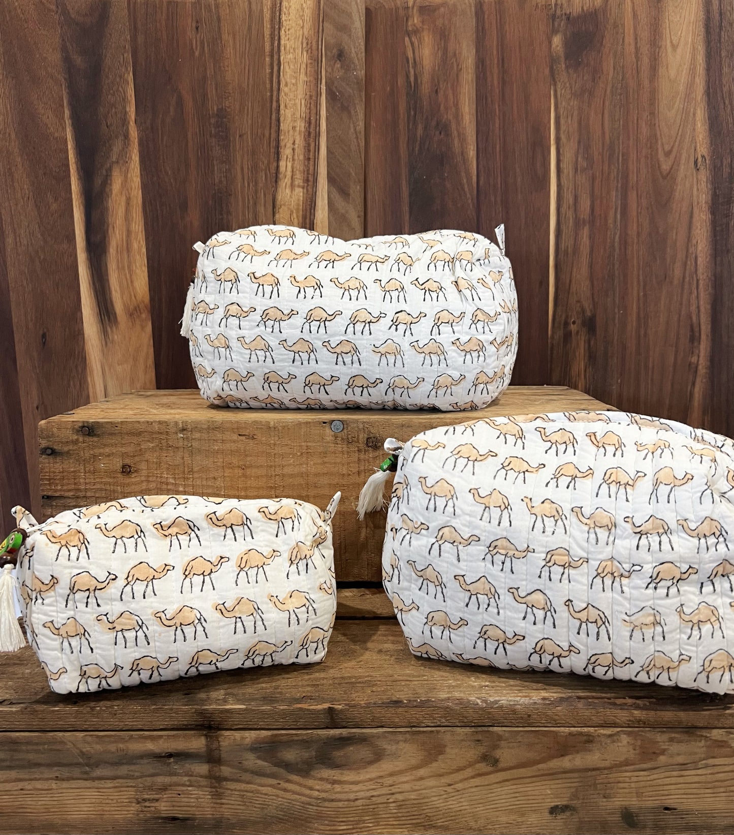 Boho Quilted Pouch - 3 Pieces